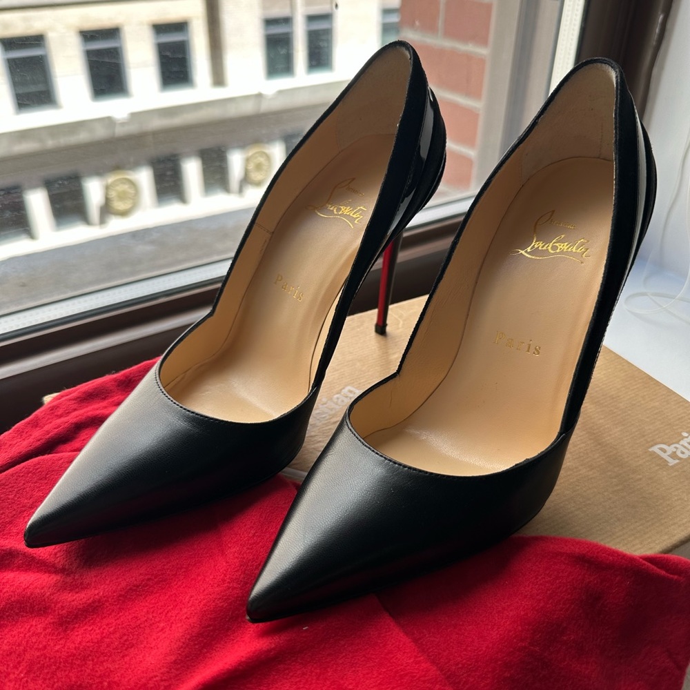 Black Christian Louboutin Super Pump 100M